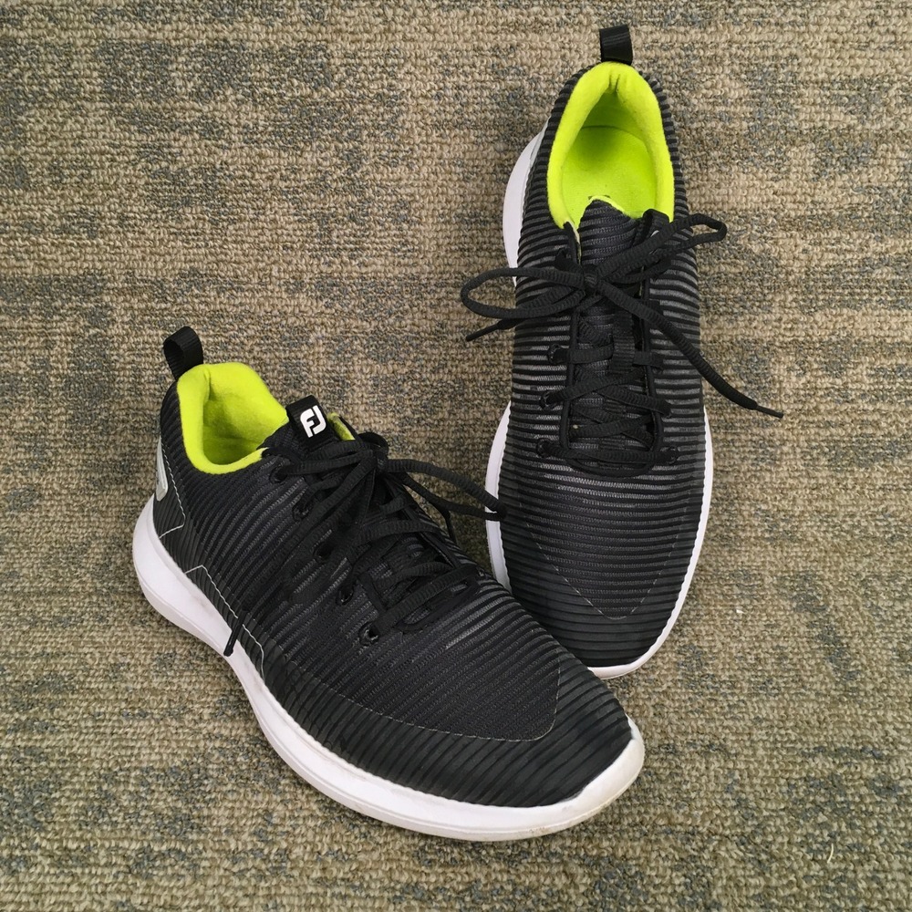 FootJoy Flex XP Men's Size 8 Golf Sneakers Charcoal Neon Green